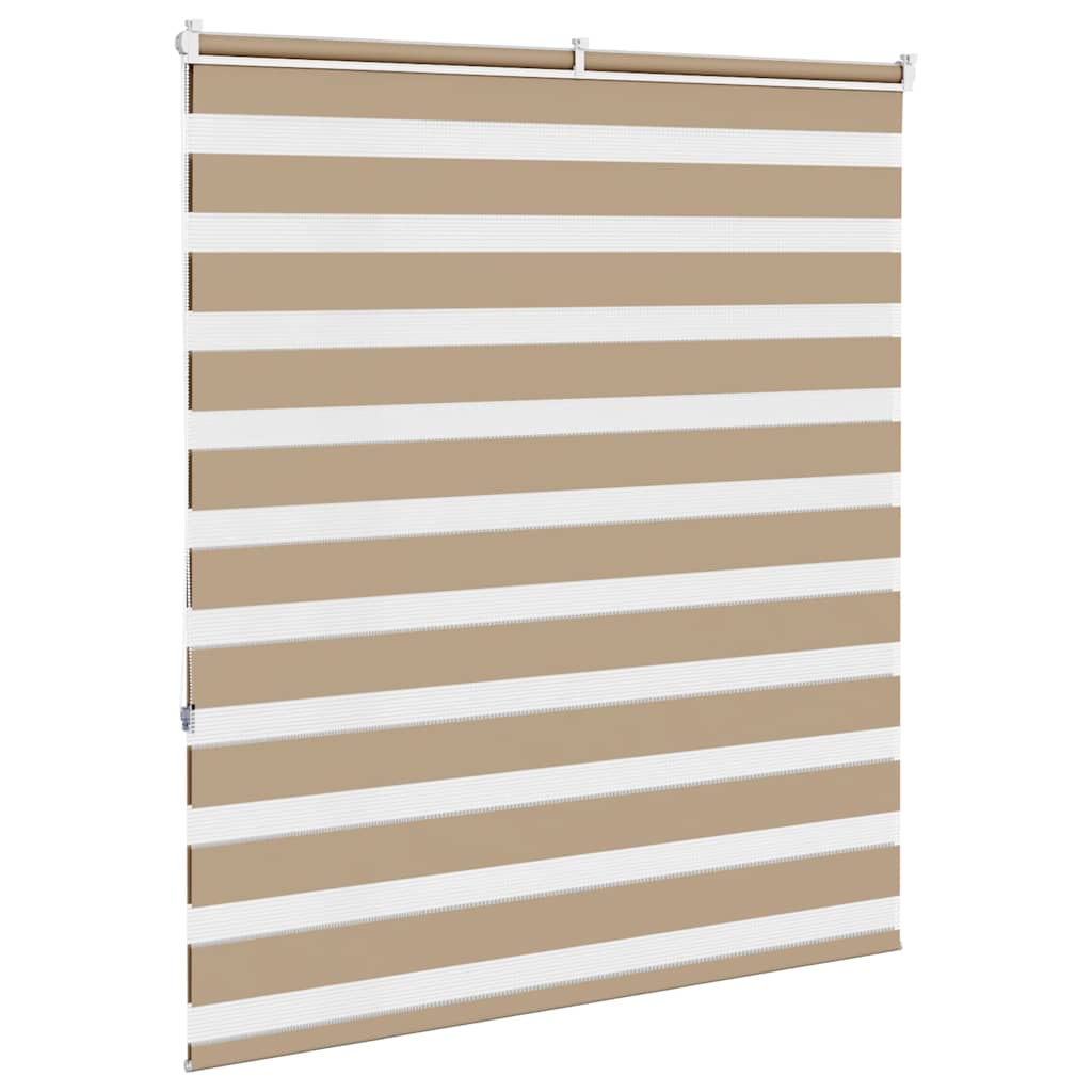 Store double enrouleur brun sable 135x150 cm largeur tissu 130,9 cm Polyester