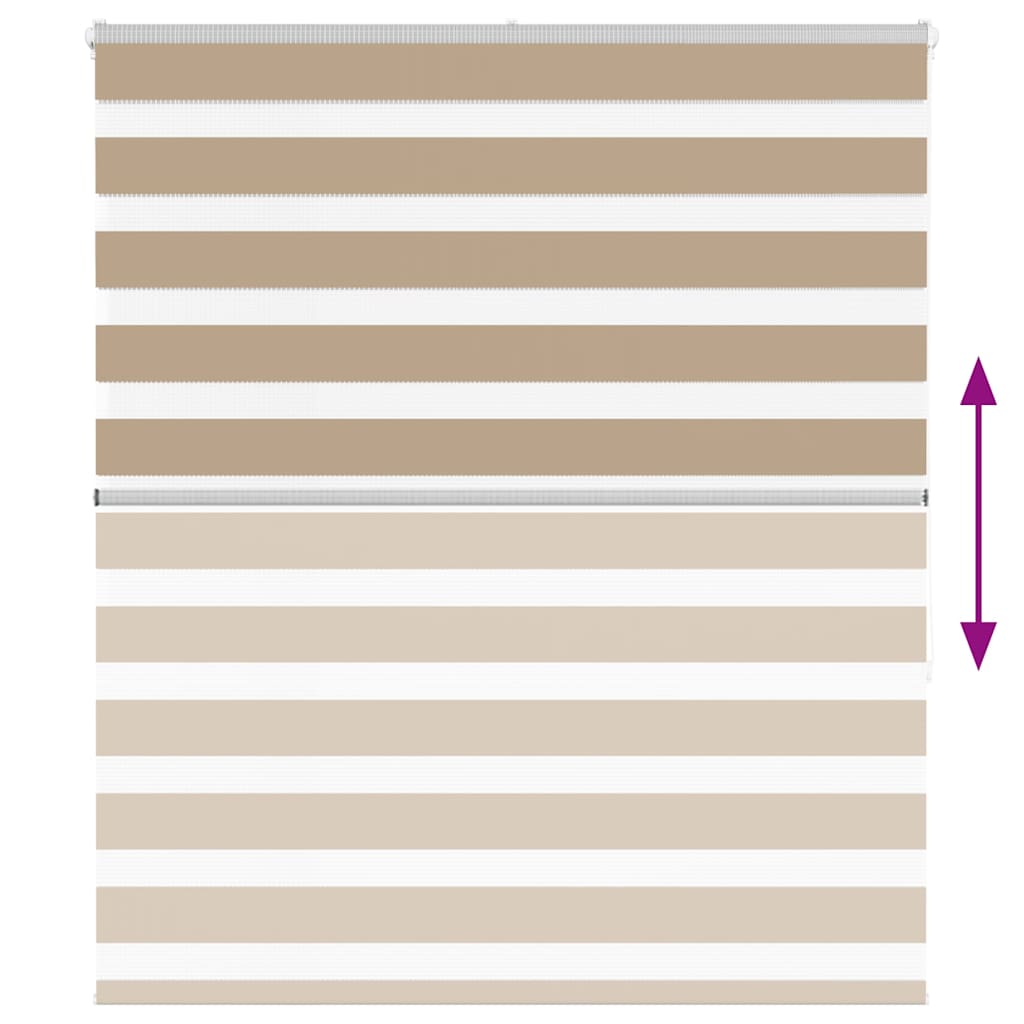 Store double enrouleur brun sable 135x150 cm largeur tissu 130,9 cm Polyester