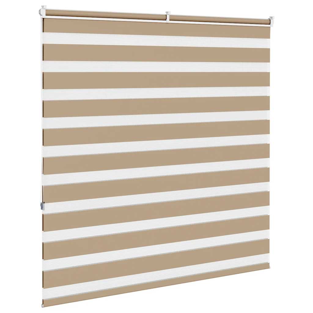 Store enrouleur double marron sable 150x150 cm Largeur du tissu 145,9 cm Polyester