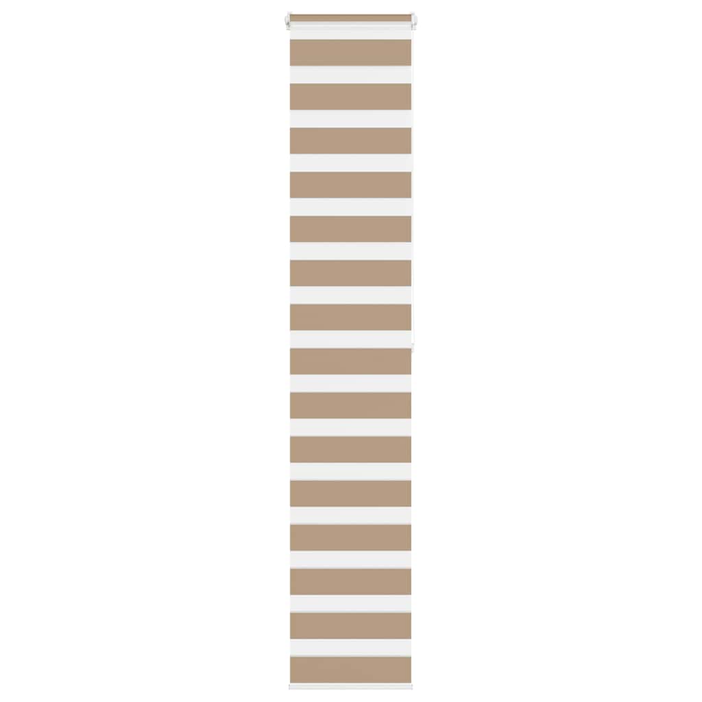 Store double enrouleur brun sable 40x200 cm largeur de tissu 35,9 cm polyester