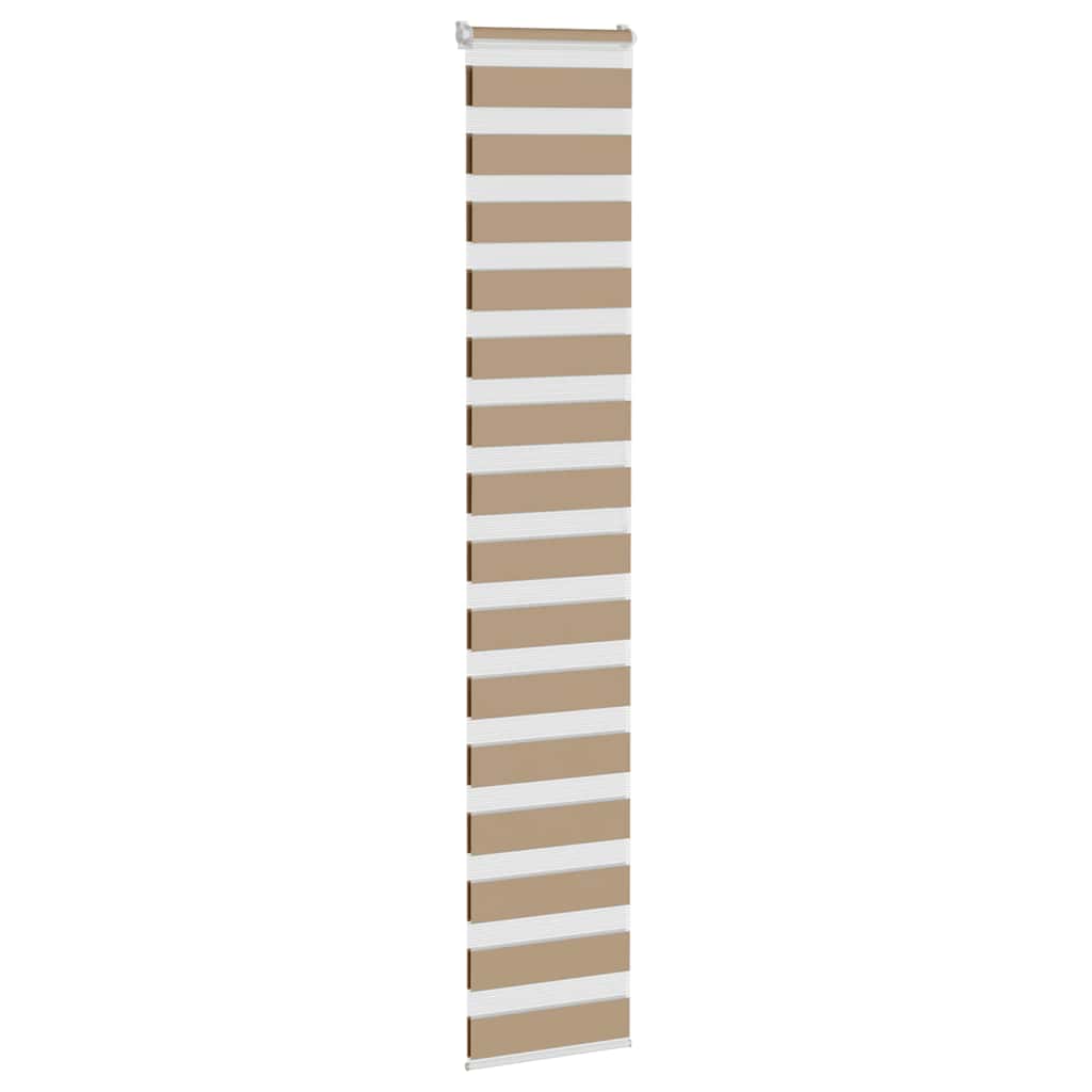 Store double enrouleur brun sable 40x200 cm largeur de tissu 35,9 cm polyester