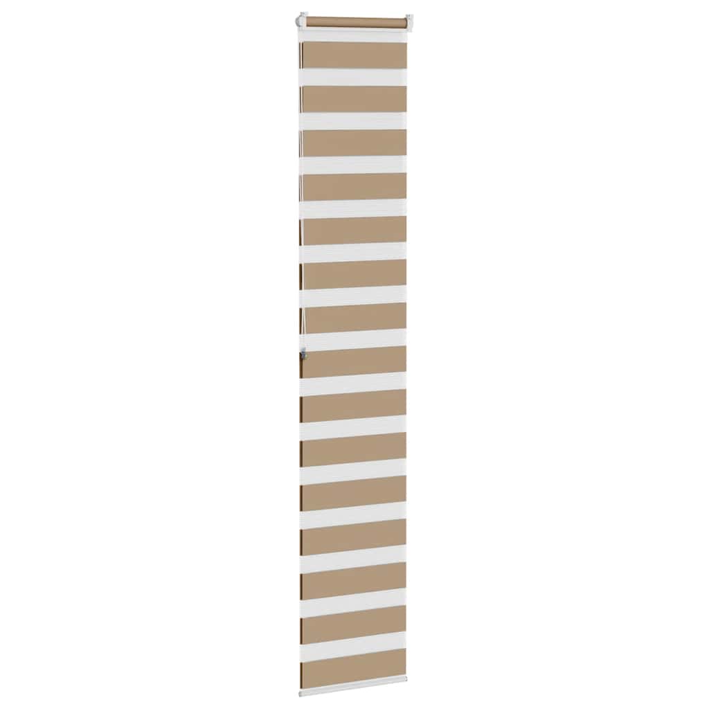 Store double enrouleur brun sable 40x200 cm largeur de tissu 35,9 cm polyester