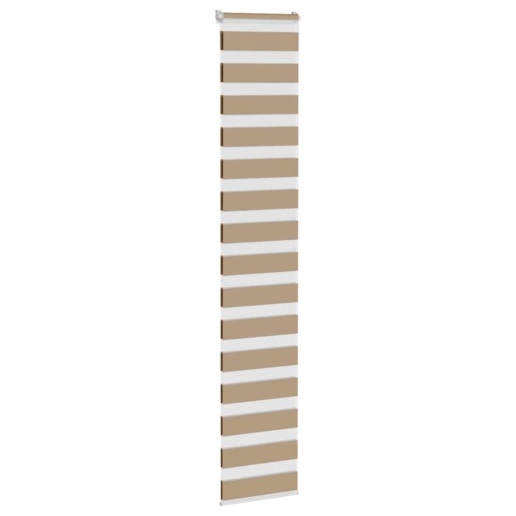 Double store enrouleur marron sable 45x200 cm Largeur du tissu 40,9 cm Polyester