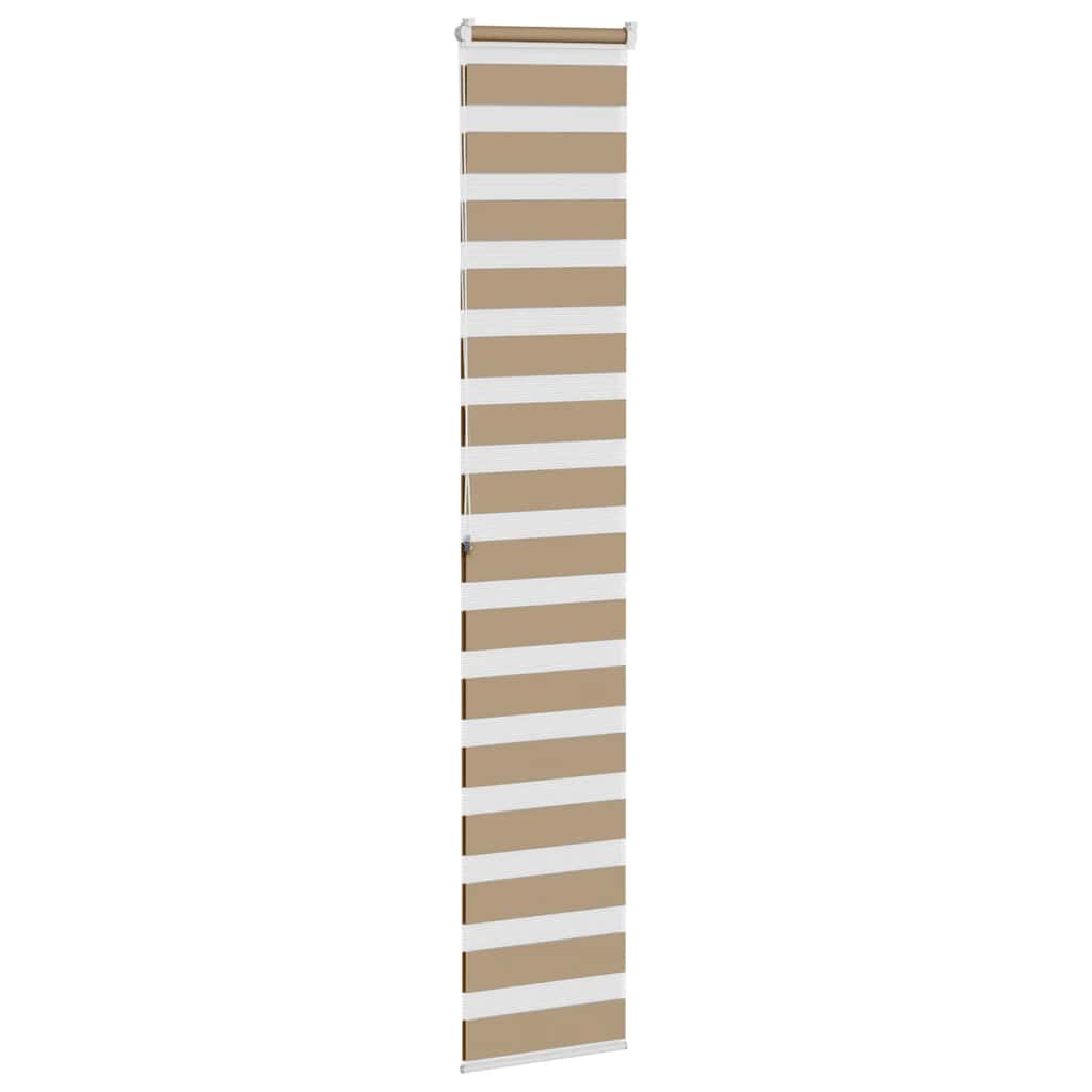 Double store enrouleur marron sable 45x200 cm Largeur du tissu 40,9 cm Polyester