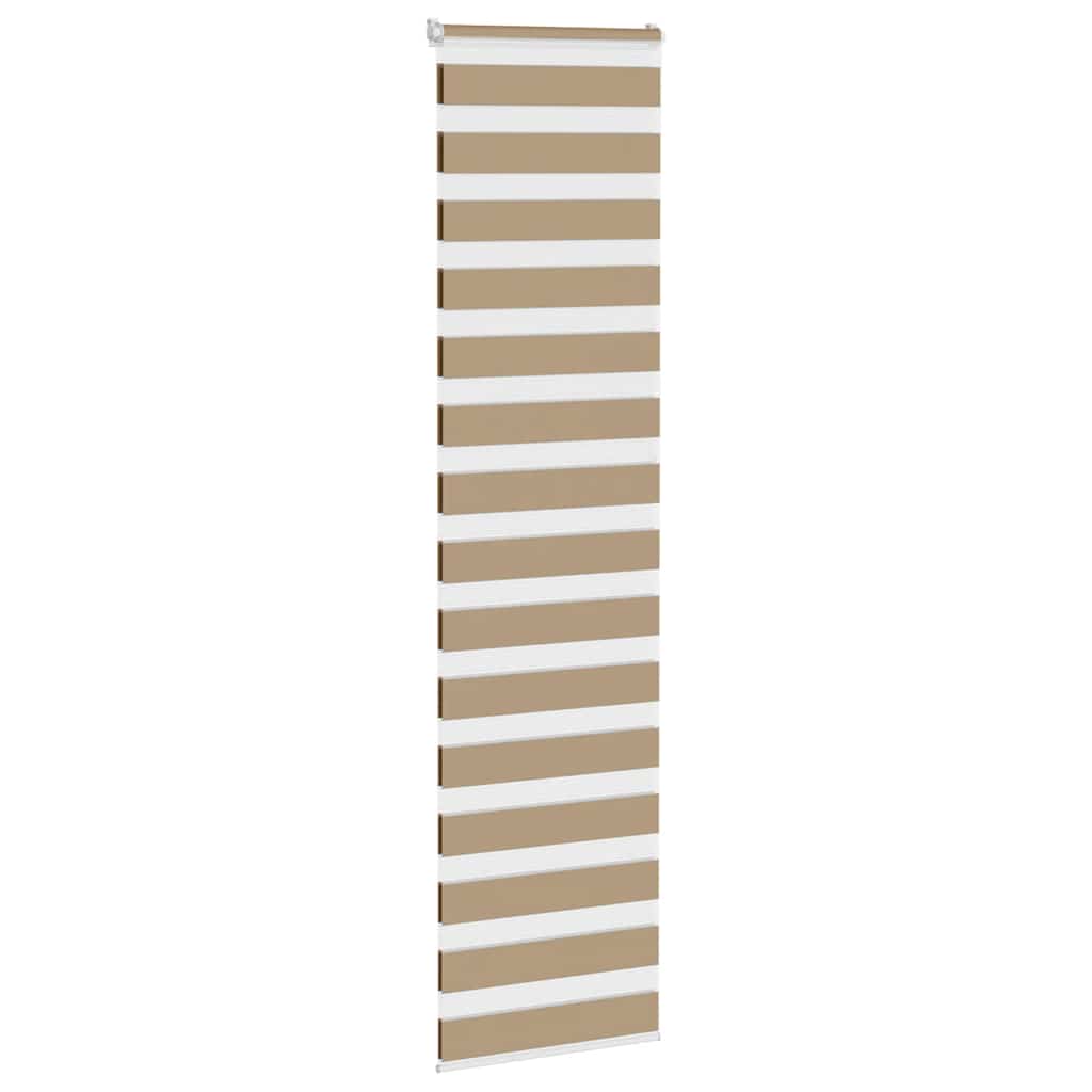 Store double enrouleur brun sable 55x200 cm Largeur tissu 50,9 cm Polyester