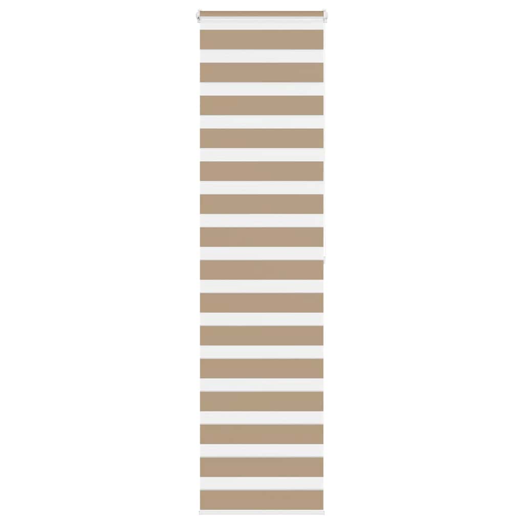 Store enrouleur double marron sable 60x200 cm largeur de tissu 55,9 cm polyester