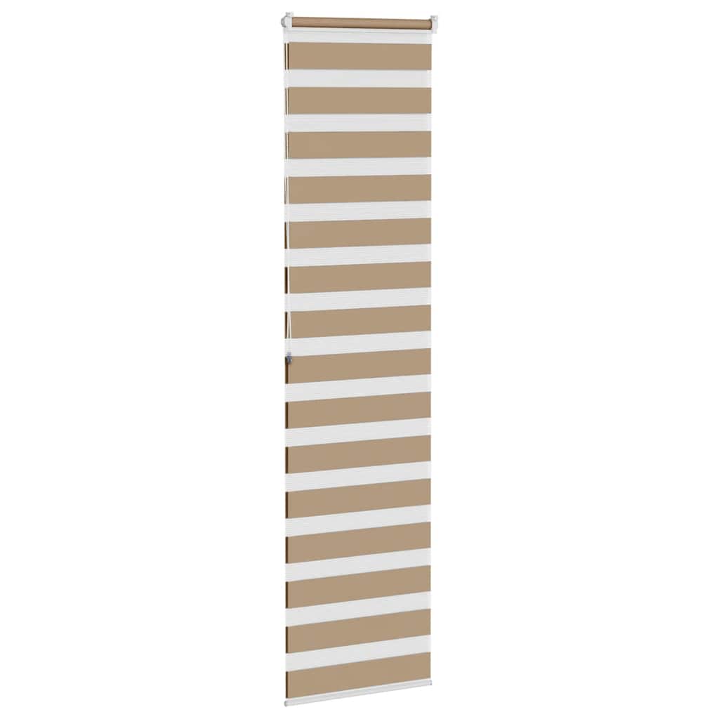 Store enrouleur double marron sable 60x200 cm largeur de tissu 55,9 cm polyester