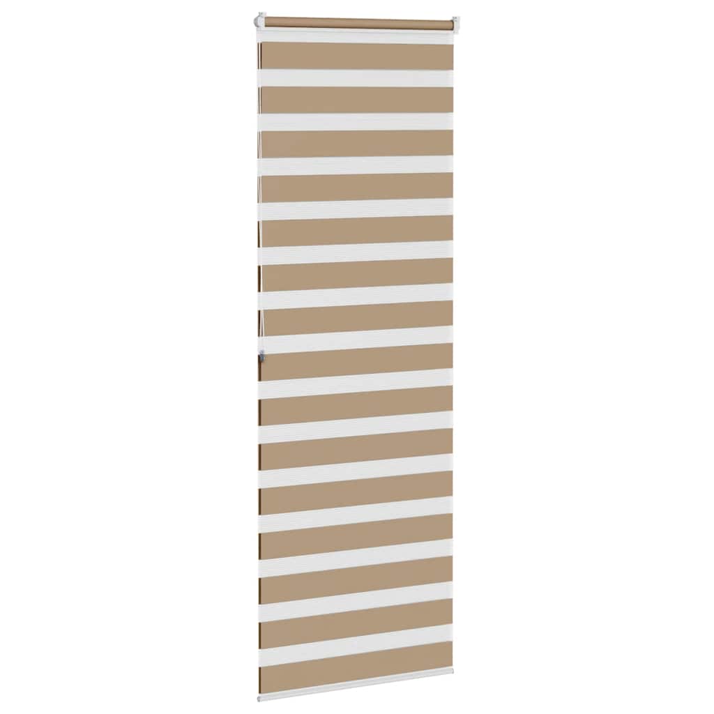 Store vénitien double marron sable 70x200 cm largeur tissu 65,9 cm polyester