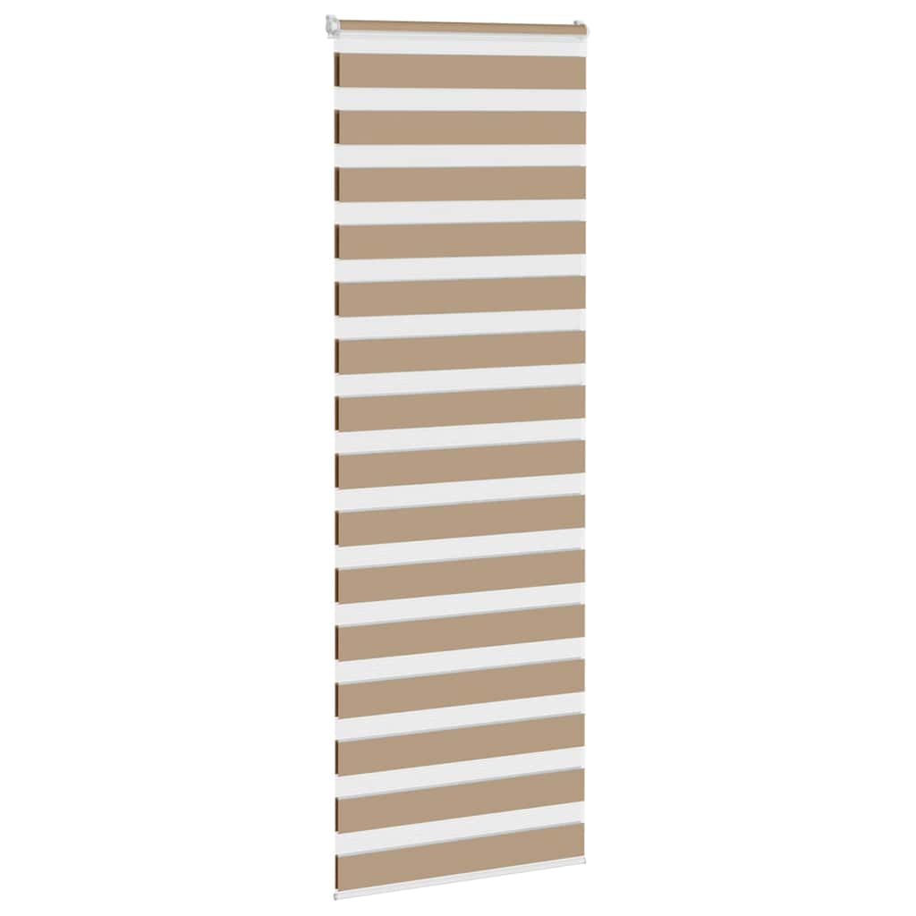 Store vénitien double marron sable 75x200 cm Largeur de tissu 70,9 cm Polyester