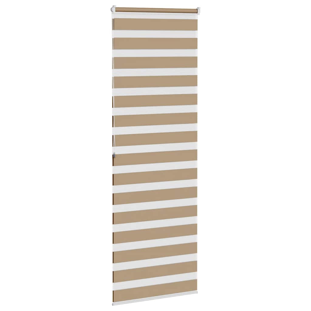 Store vénitien double marron sable 75x200 cm Largeur de tissu 70,9 cm Polyester