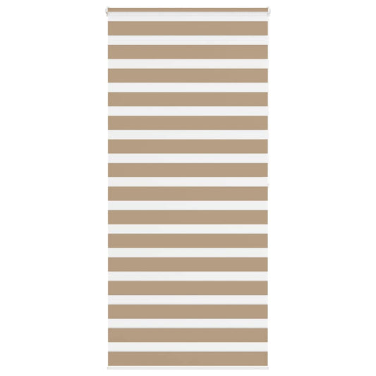 Store occultant double enroulement marron sable 105x200 cm Largeur du tissu 100,9 cm Polyester