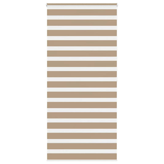 Store enrouleur double marron sable 115x200 cm largeur de tissu 110,9 cm polyester