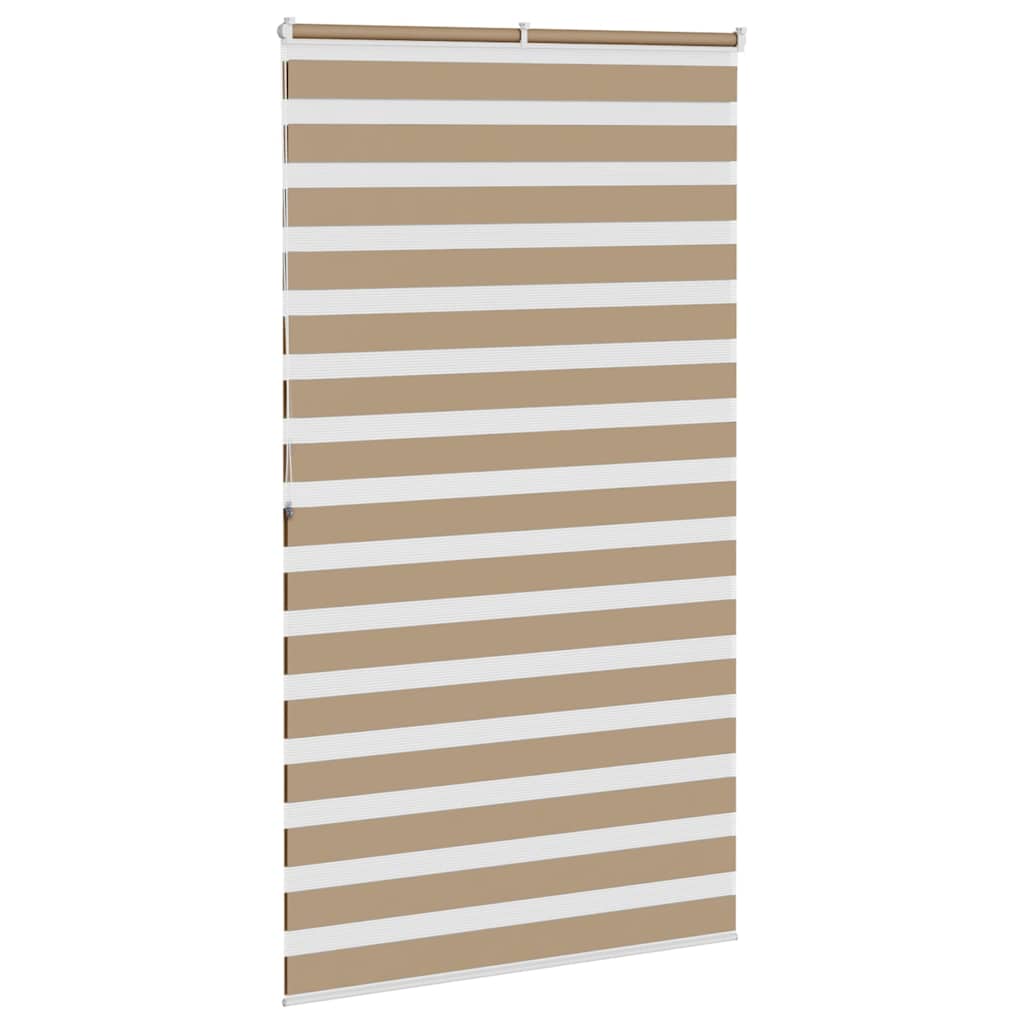 Doppelrollo Sandbraun 120x200 cm Stoffbreite 115,9 cm Polyester