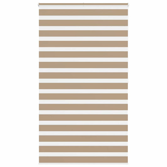 Store double enrouleur brun sable 125x200 cm largeur de tissu 120,9 cm polyester
