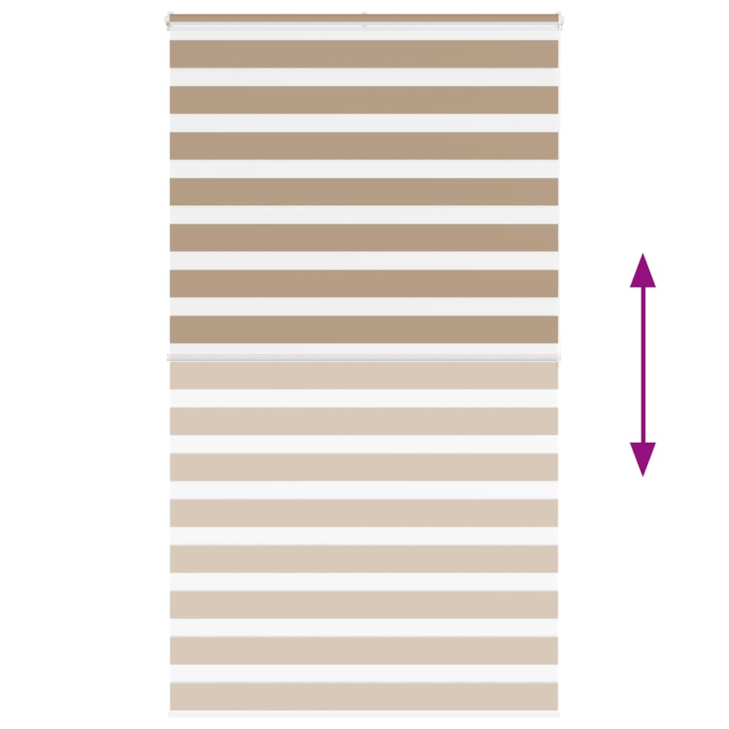 Doppelrollo Sandbraun 125x200 cm Stoffbreite 120,9 cm Polyester