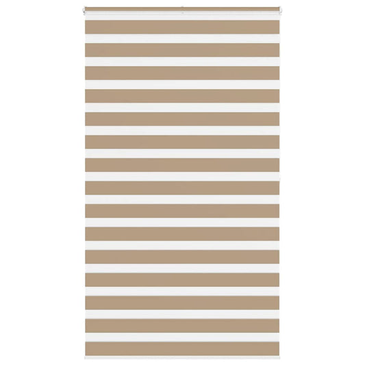 Double Roller Blind Sand Brown 130x200 cm Fabric Width 125.9 cm Polyester