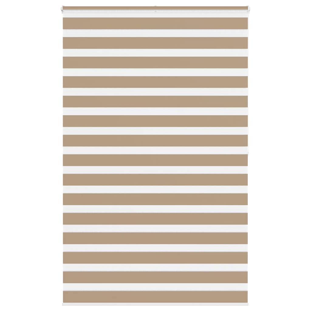 Store enrouleur double marron sable 140x200 cm largeur du tissu 135,9 cm polyester