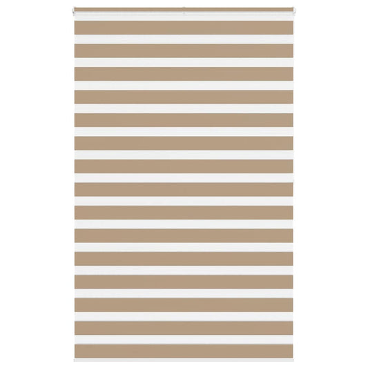 Double Roller Blind Sand Brown 140x200 cm Fabric Width 135.9 cm Polyester