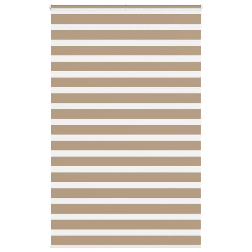 Double store enrouleur marron sable 145x200 cm largeur du tissu 140,9 cm polyester