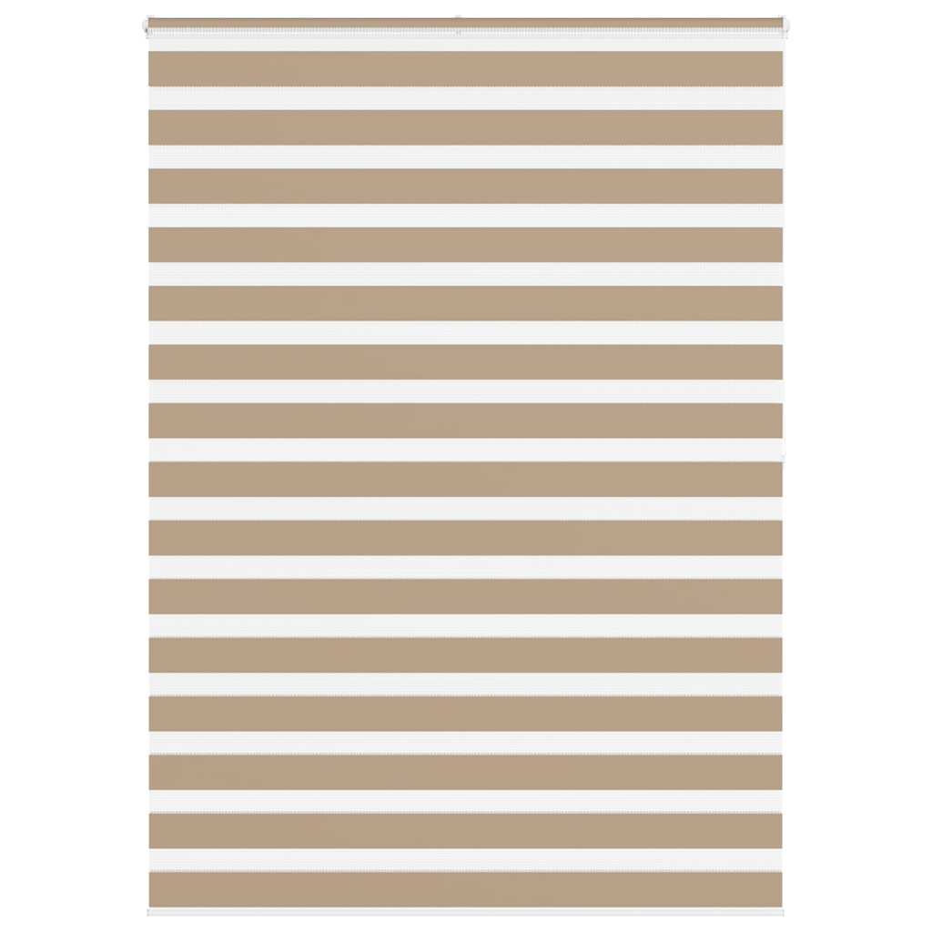Store enrouleur double marron sable 155x200 cm largeur de tissu 150,9 cm polyester