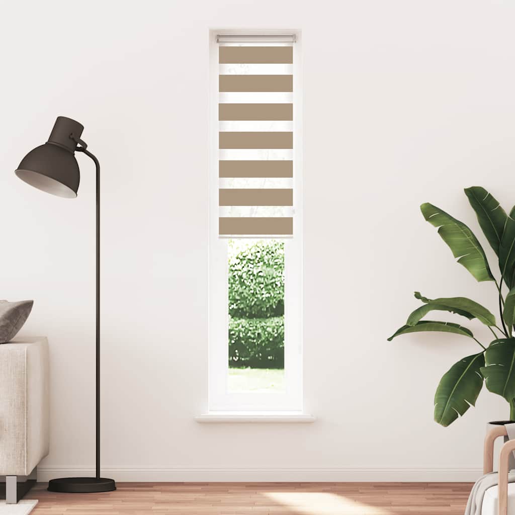 Doppelrollo Sandbraun 40x230 cm Stoffbreite 35,9 cm Polyester