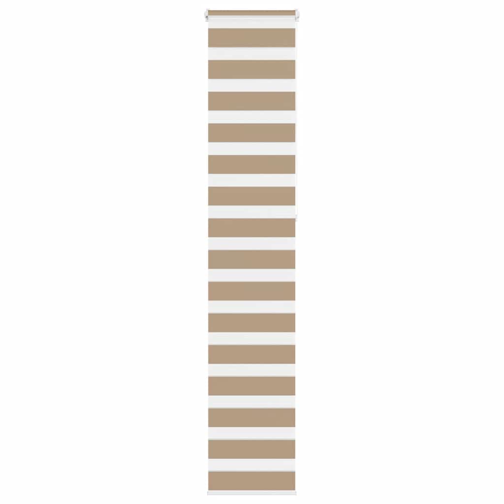 Store double enrouleur brun sable 45x230 cm largeur tissu 40,9 cm polyester