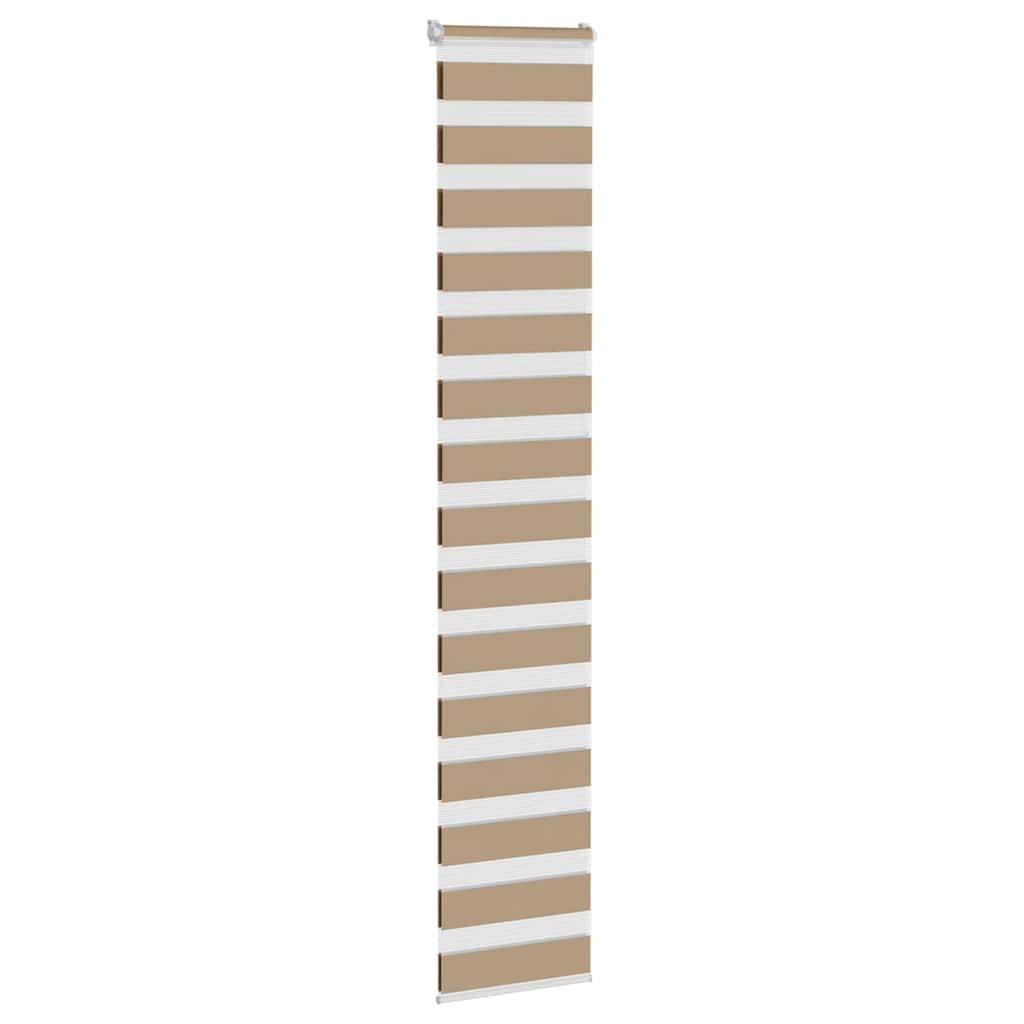 Store double enrouleur brun sable 45x230 cm largeur tissu 40,9 cm polyester