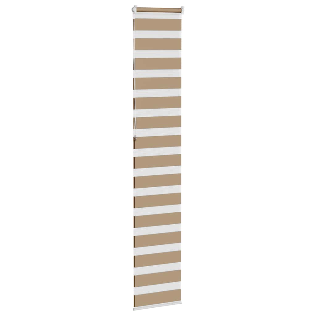 Store double enrouleur brun sable 50x230 cm largeur du tissu 45,9 cm polyester