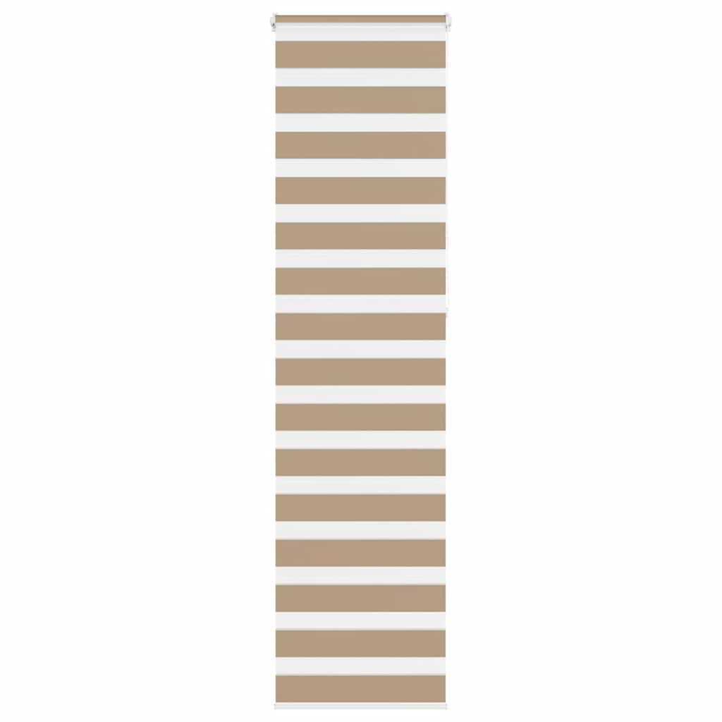 Store double marron sable 55x230 cm largeur tissu 50,9 cm polyester