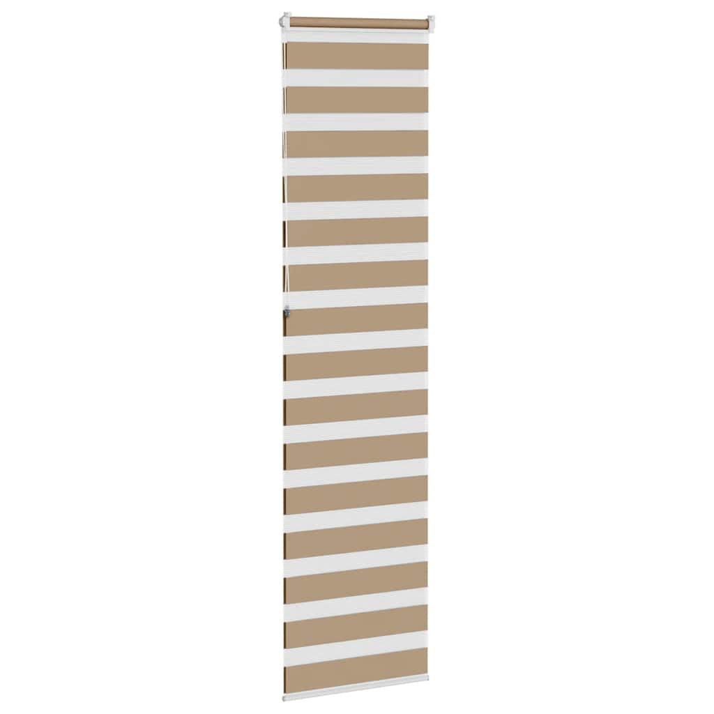 Store double marron sable 55x230 cm largeur tissu 50,9 cm polyester