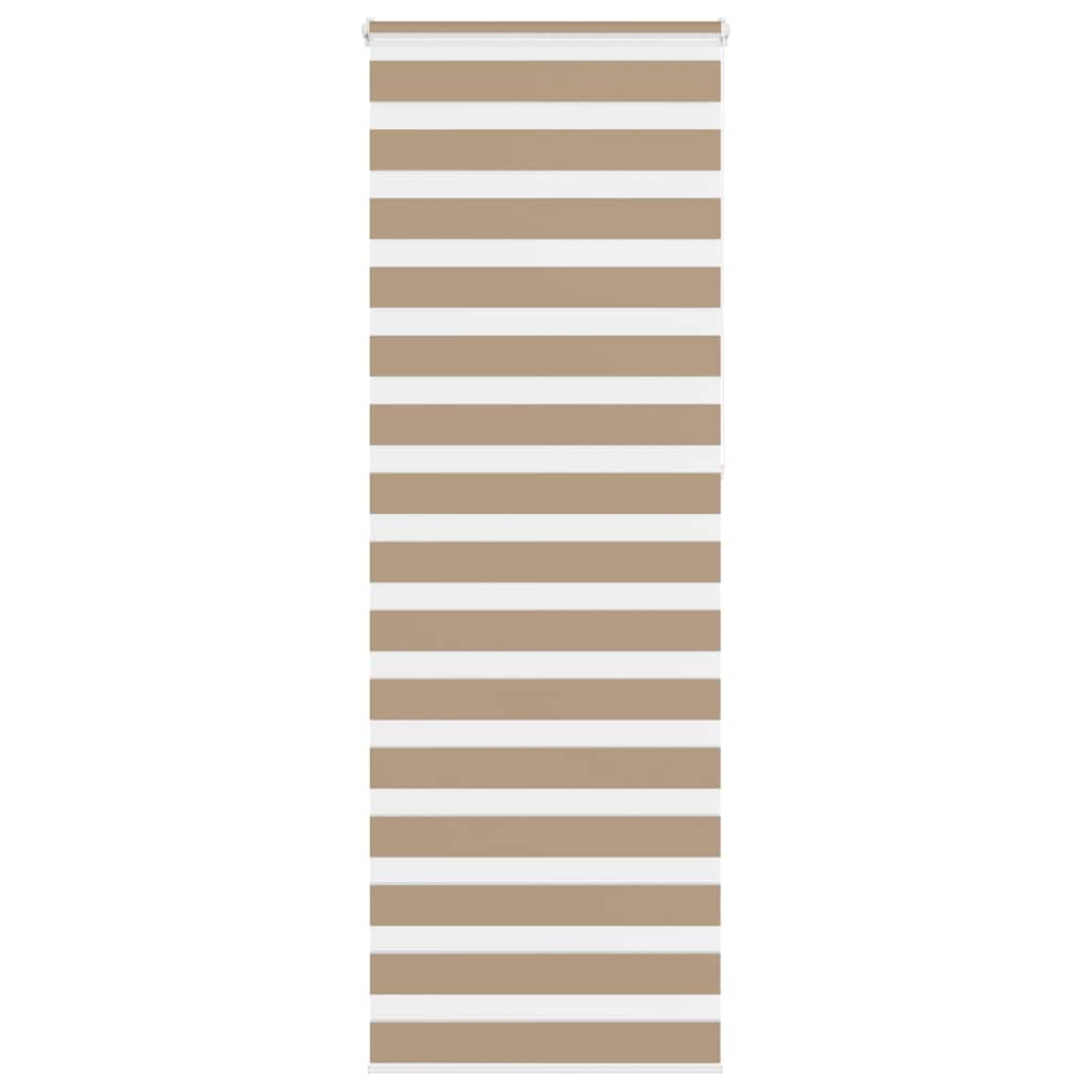 Store enrouleur double marron sable 70x230 cm largeur de tissu 65,9 cm polyester