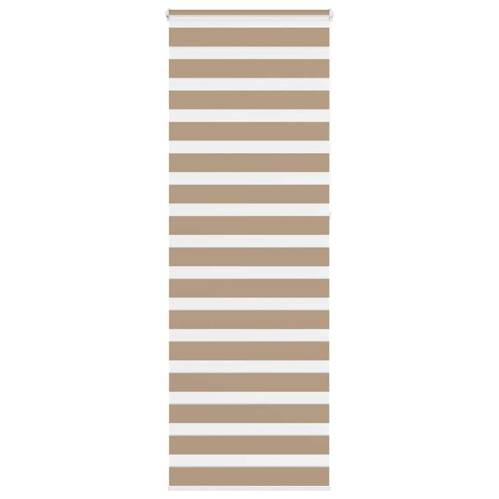 Store enrouleur double marron sable 75x230 cm largeur de tissu 70,9 cm polyester