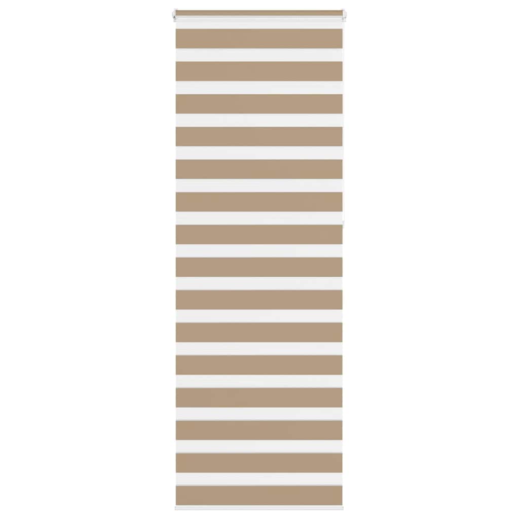 Store enrouleur double marron sable 80x230 cm Largeur tissu 75,9 cm Polyester