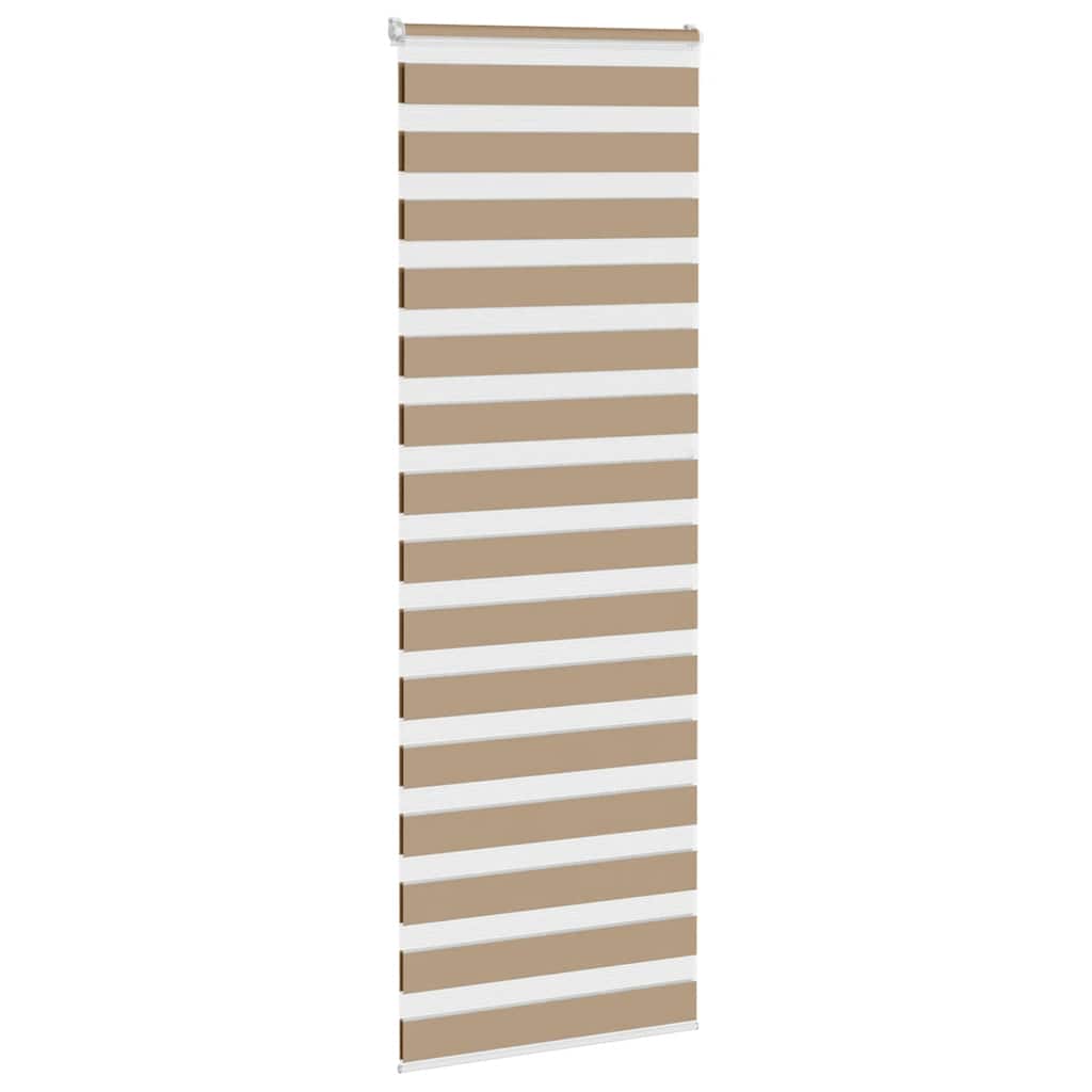 Store enrouleur double marron sable 80x230 cm Largeur tissu 75,9 cm Polyester