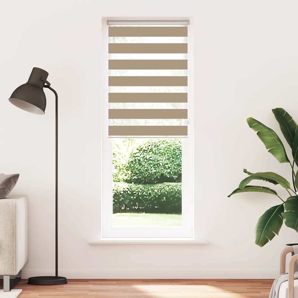 Doppelrollo Sandbraun 85x230 cm Stoffbreite 80,9 cm Polyester