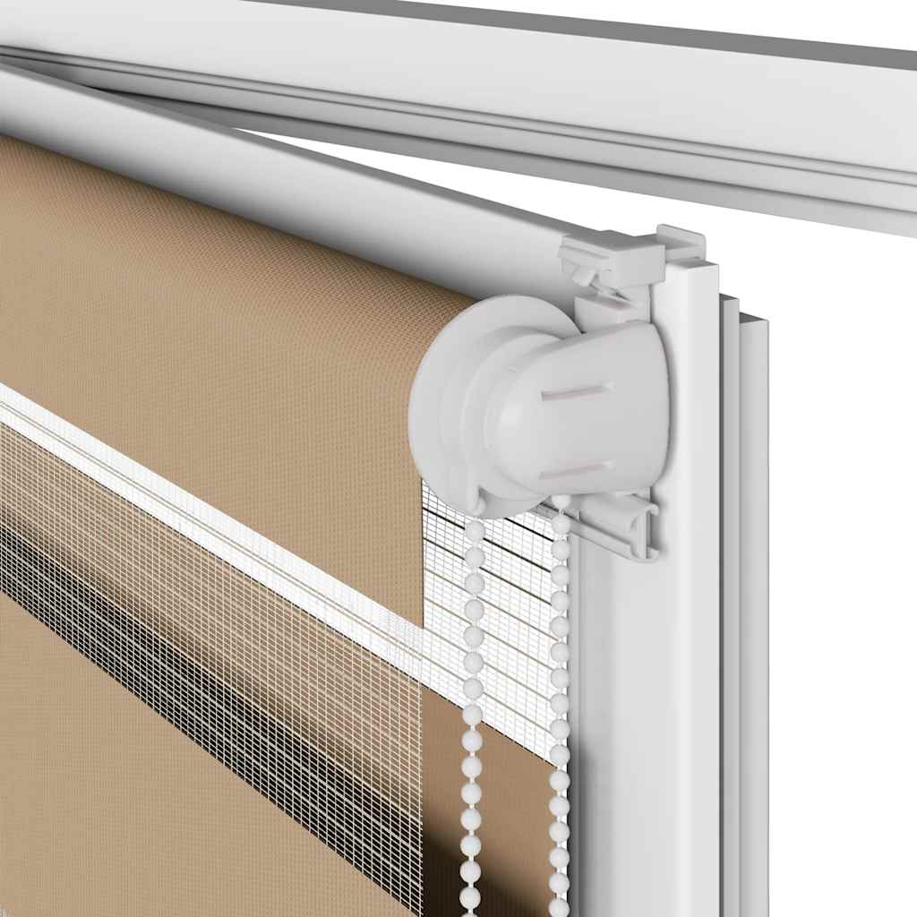 Doppelrollo Sandbraun 85x230 cm Stoffbreite 80,9 cm Polyester