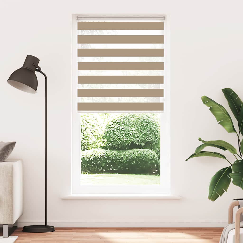Store double brun sable 100x230 cm largeur tissu 95,9 cm polyester