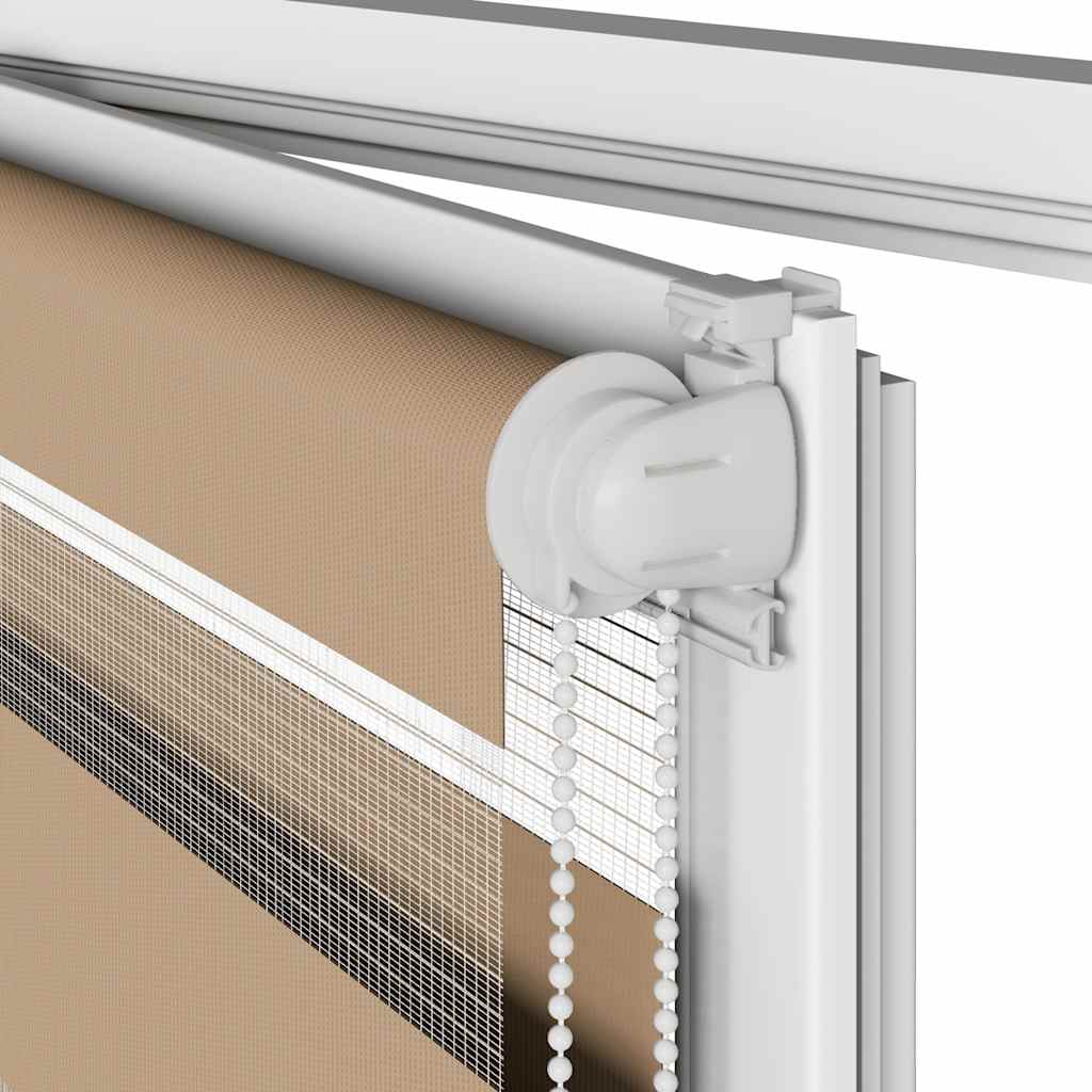 Store double brun sable 100x230 cm largeur tissu 95,9 cm polyester
