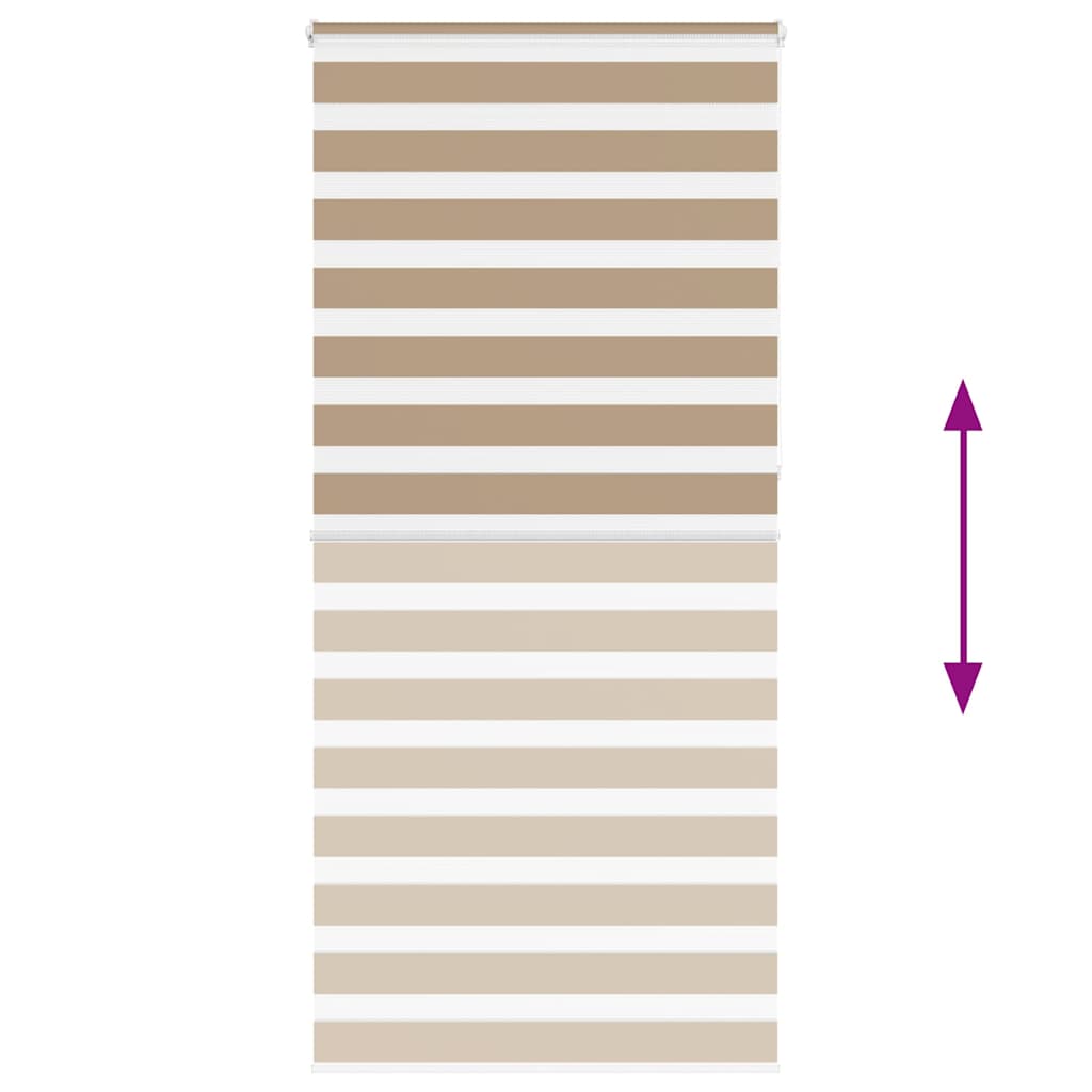 Store double brun sable 100x230 cm largeur tissu 95,9 cm polyester