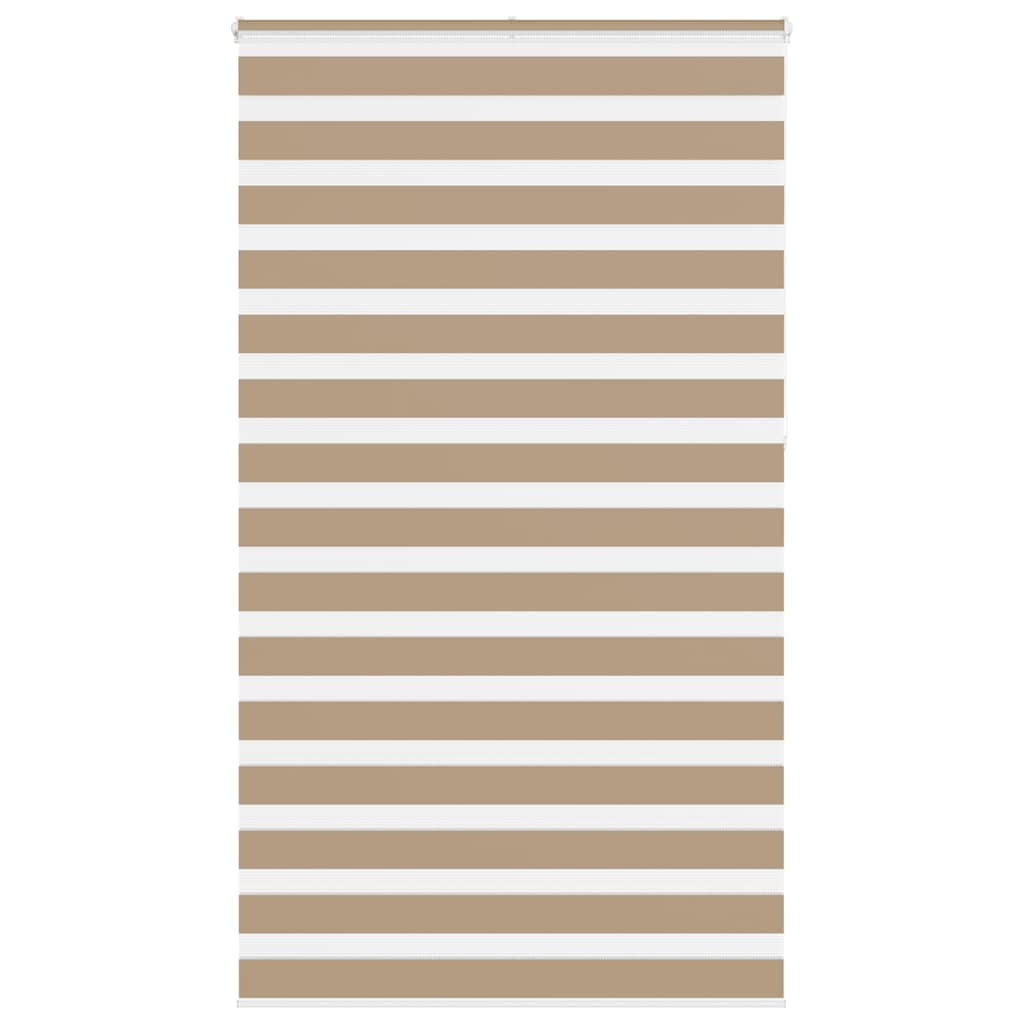 Store enrouleur double marron sable 120x230 cm largeur de tissu 115,9 cm polyester