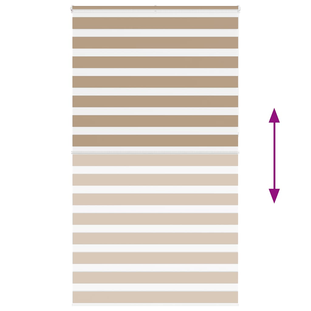 Doppelrollo Sandbraun 125x230 cm Stoffbreite 120,9 cm Polyester