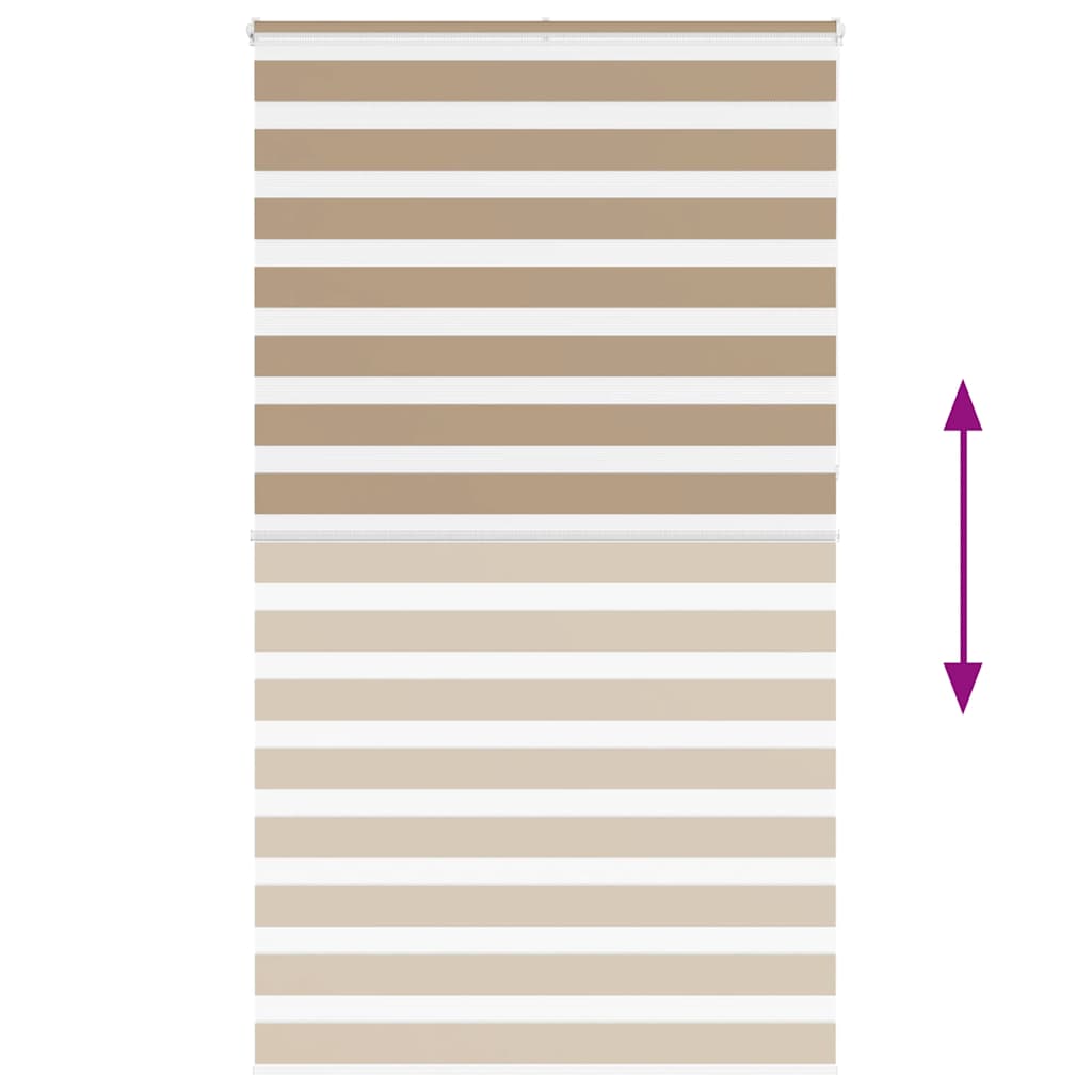 Double Roller Blind Sand Brown 130x230 cm Fabric width 125.9 cm Polyester