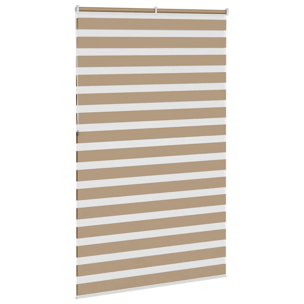 Double Roller Blind Sand Brown 140x230 cm Fabric Width 135.9 cm Polyester