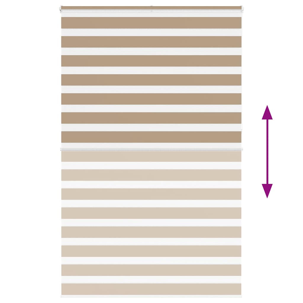 Double Roller Blind Sand Brown 140x230 cm Fabric Width 135.9 cm Polyester