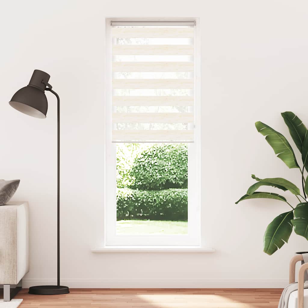 Doppelrollo Marmorbeige 75x200 cm Stoffbreite 70,9 cm Polyester