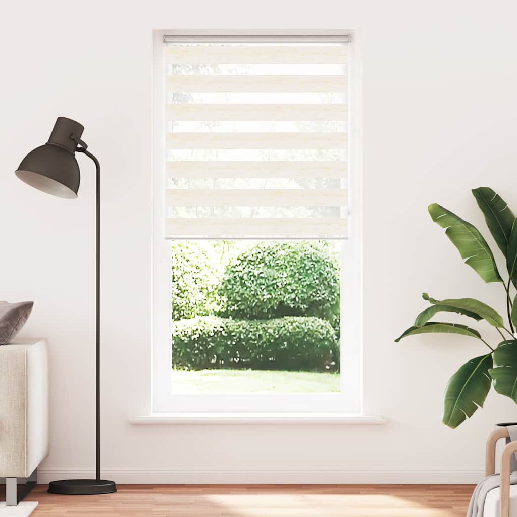Store enrouleur double beige marbré 100x230 cm Largeur du tissu 95,9 cm Polyester