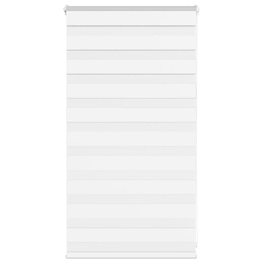 Double Roller Blind White 80x100 cm Fabric Width 75.9 cm Polyester