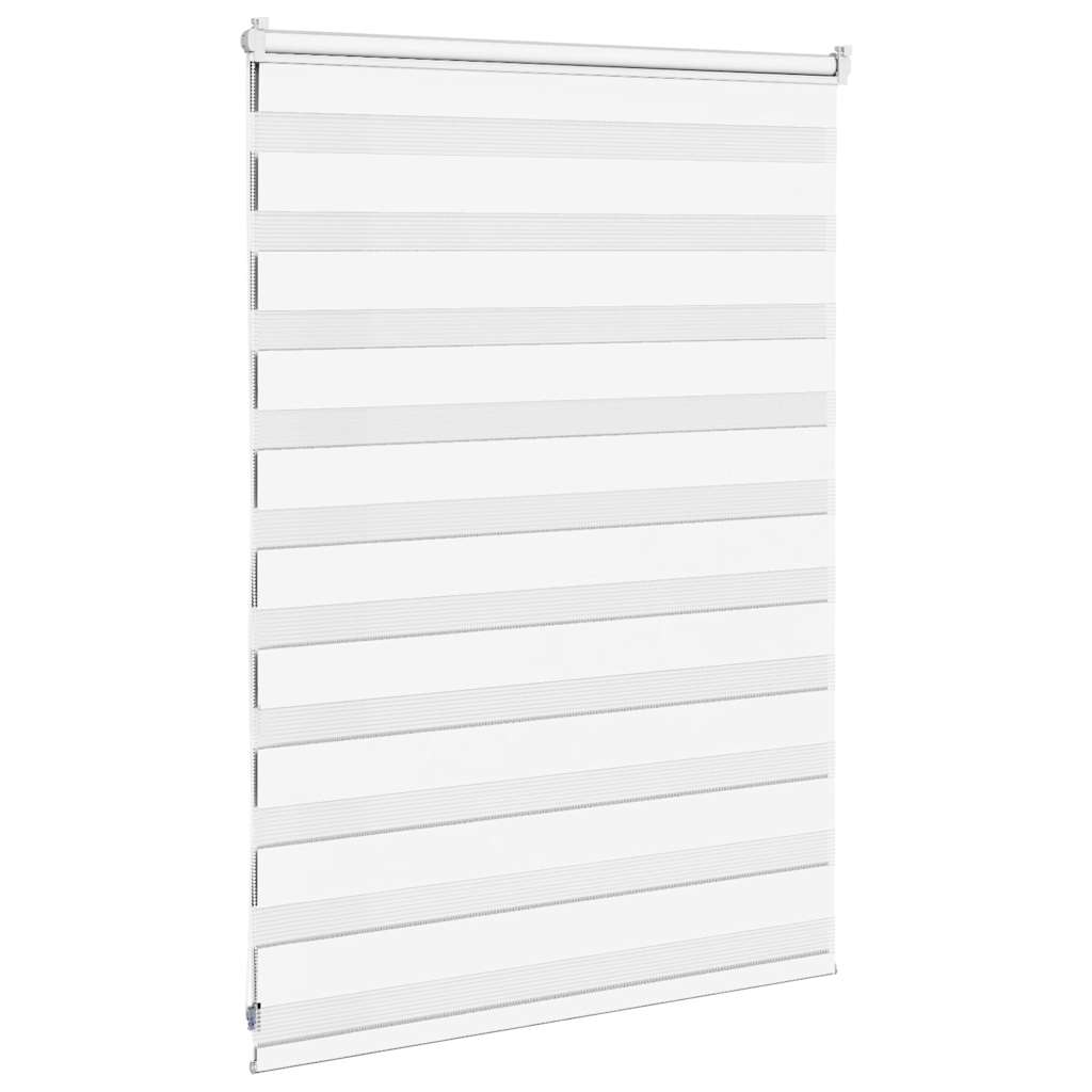 Store vénitien double blanc 110x100 cm largeur tissu 105,9 cm polyester
