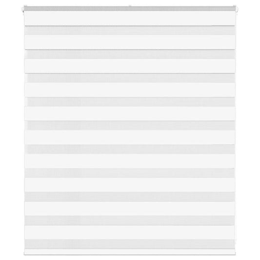 Store vénitien double blanc 125x100 cm largeur tissu 120,9 cm polyester