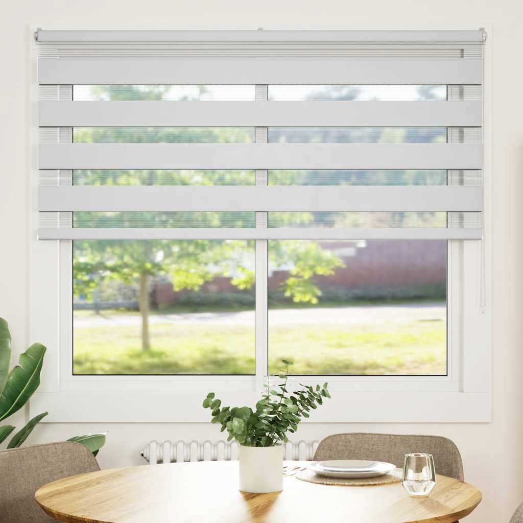 Dual Roller Blind White 155x100 cm Fabric Width 150.9 cm Polyester